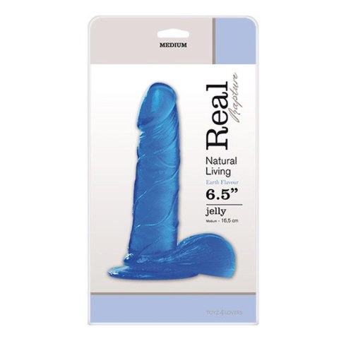 Real Rapture Dildo-JELLY DILDO REAL RAPTURE BLUE 6,5""""""""""""""""