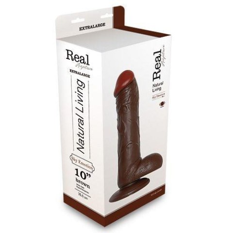 Real Rapture Wibrator-REALISTIC VIBRATOR REAL RAPTURE BROWN 10""""""""""""""""