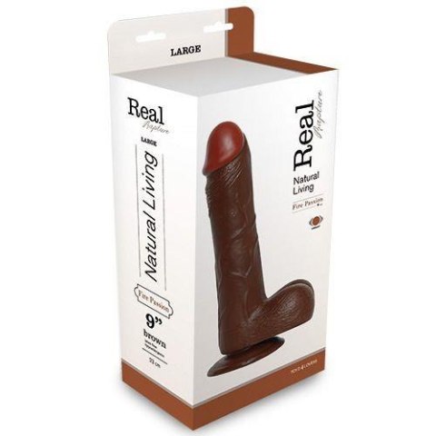 Real Rapture Wibrator-REALISTIC VIBRATOR REAL RAPTURE BROWN 9""""""""""""""""