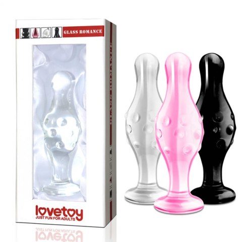 Szklany korek analny, plug 4.5"" Glass Romance Black