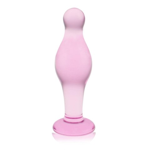 Szklany korek analny, plug 4.5"" Glass Romance Pink