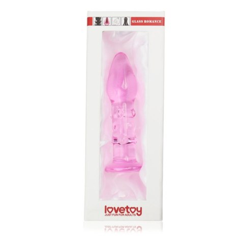 Szklany korek analny, plug 5.5"" Glass Romance Pink