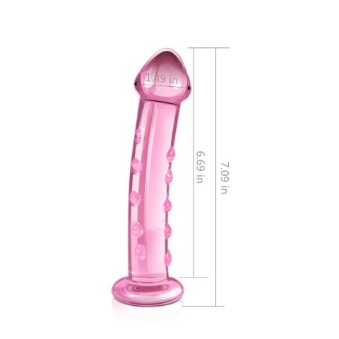 Lovetoy 7.5"" Glass Romance Pink