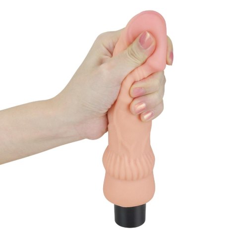 Lovetoy 7.8"" REAL SOFTEE Vibrating Dildo