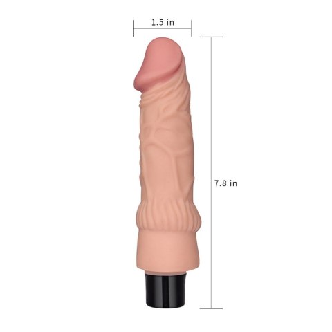 Lovetoy 7.8"" REAL SOFTEE Vibrating Dildo