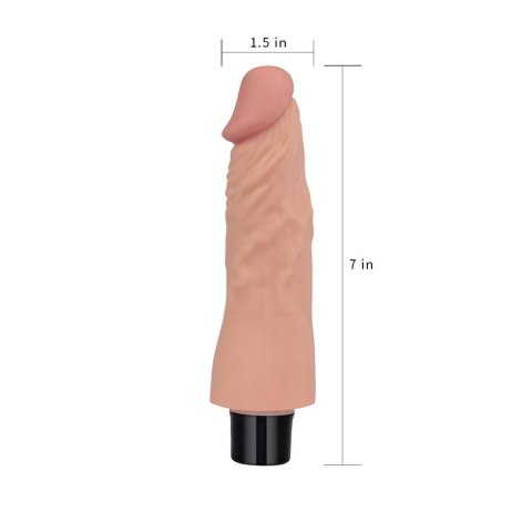 Lovetoy 7"" REAL SOFTEE Vibrating Dildo