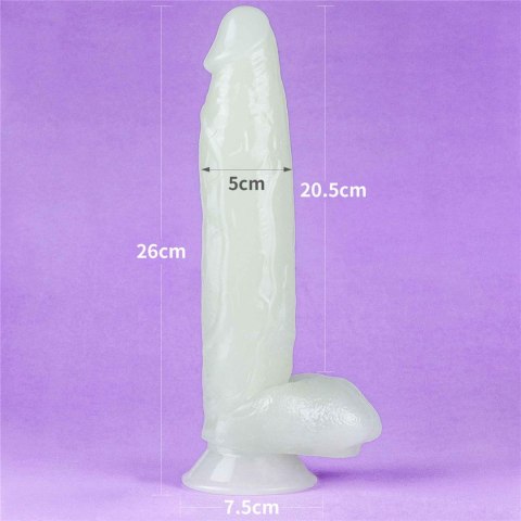 Świecące w ciemności dildo 26 cm