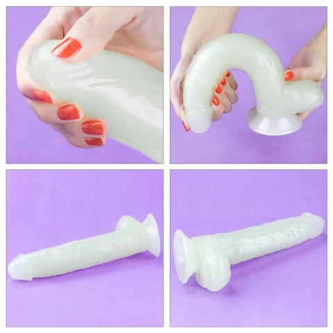 Świecące w ciemności dildo 26 cm