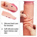 Lovetoy 12"" Dual Layered Platinum Silicone Cock