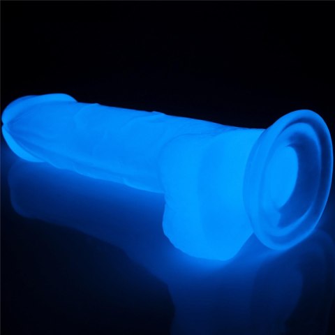 Penis dildo 19 cm, świeci w ciemności