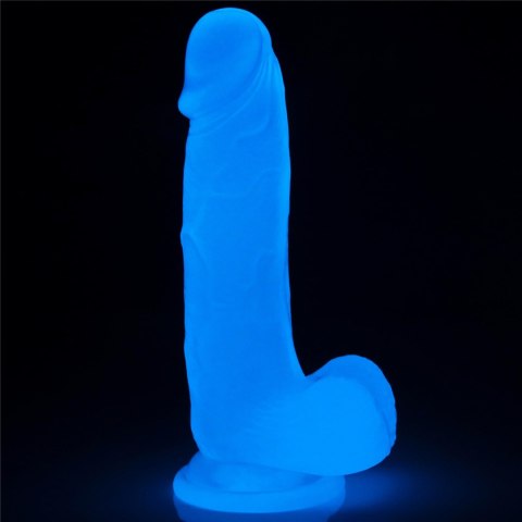 Penis dildo 19 cm, świeci w ciemności