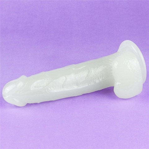 Penis dildo 19 cm, świeci w ciemności