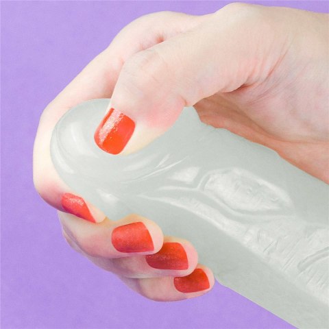 Penis dildo 19 cm, świeci w ciemności