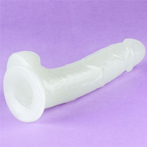 Penis dildo 19 cm, świeci w ciemności