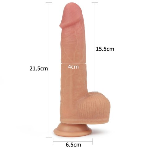 Lovetoy 8.5"" Dual layered Silicone Rotating Nature Cock Anthony