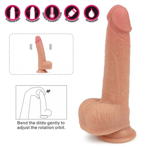 Lovetoy 8.5"" Dual layered Silicone Rotating Nature Cock Anthony