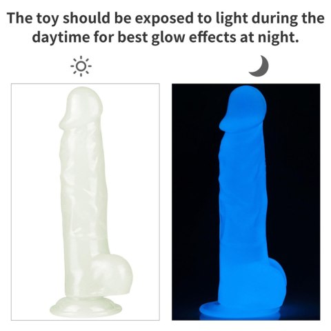 Dildo świecące w ciemności 21,5 cm