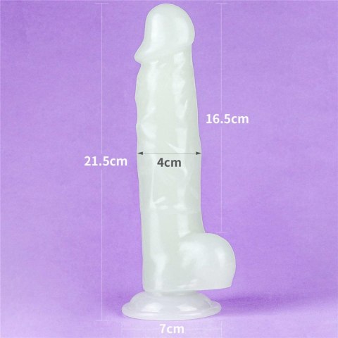 Dildo świecące w ciemności 21,5 cm