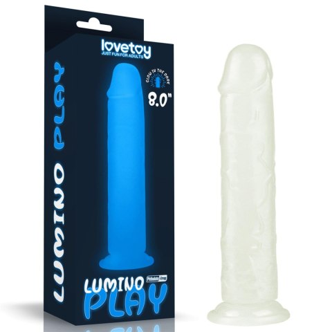 Świecące w ciemności dildo penis 21 cm