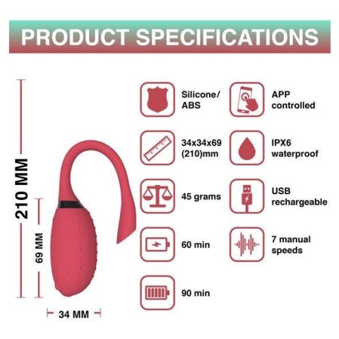 Magic Motion Magic Motion - Fugu Smart Wearable Vibrator Red