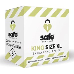Safe SAFE - Condoms King Size XL Extra Long & Wide (5 pcs)