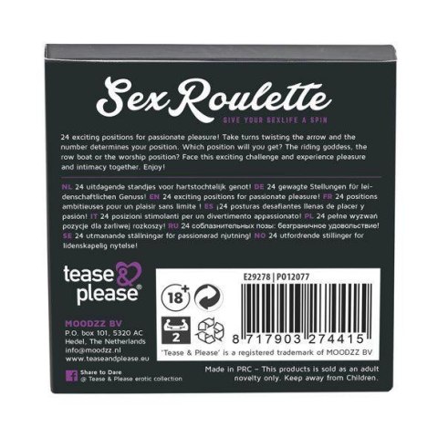 Tease & Please Sex Roulette Kamasutra (NL-DE-EN-FR-ES-IT-PL-RU-SE-NO)