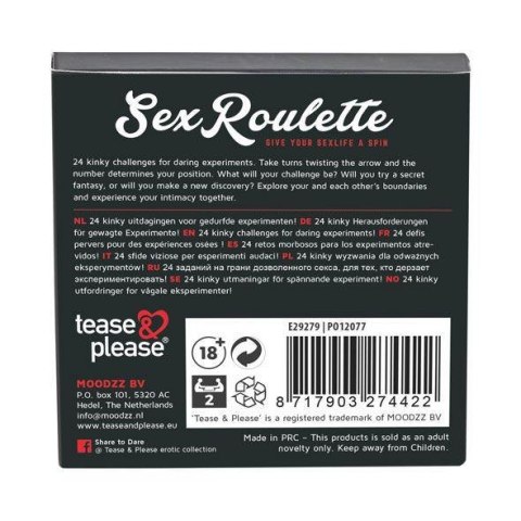 Tease & Please Sex Roulette Kinky (NL-DE-EN-FR-ES-IT-PL-RU-SE-NO)