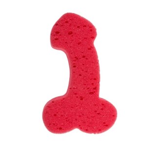 Kinky Pleasure Zabawka - Bath Sponge Penis - 19cm Red