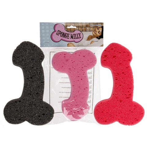 Kinky Pleasure Zabawka - Bath Sponge Penis - 19cm Red