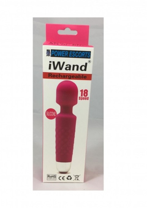 Power Escorts Iwand pink/ purple/ black rechargeable silicone bodywand massager