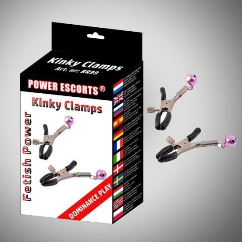 Power Escorts Kinky clamps black nipple clamps