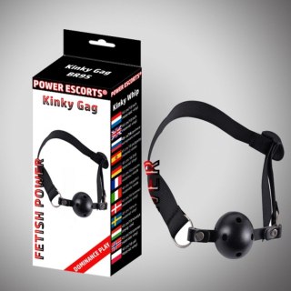 Power Escorts Kinky gag black ball gag