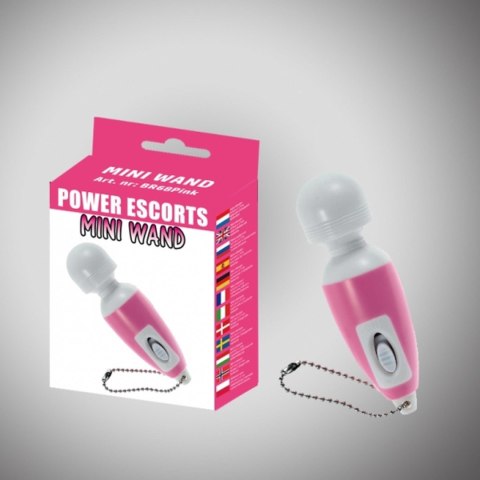 Power Escorts Mini wand, różdżka, mikrofon pink mini wand, różdżka, mikrofon wibrator, wand, różdżka, mikrofon 6,5 cm