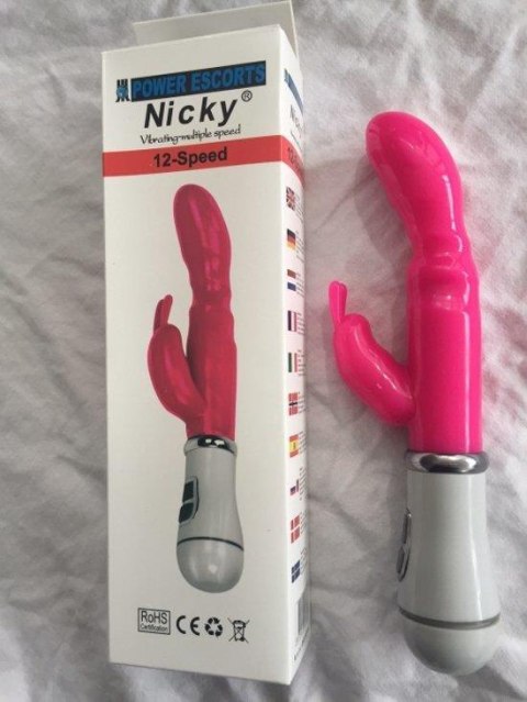 Power Escorts Nicky pink 12 speed g spot vibrating 22 cm