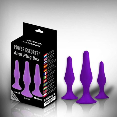 Power Escorts Plug - Anal Plug Box 3 pack purple