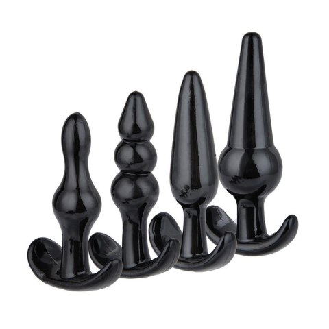 Power Escorts Plug-Quatro Anal Plugs Starter Set- 4-Pack Black