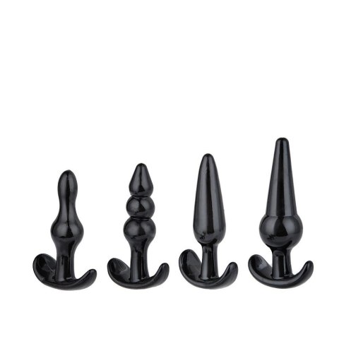 Power Escorts Plug-Quatro Anal Plugs Starter Set- 4-Pack Black