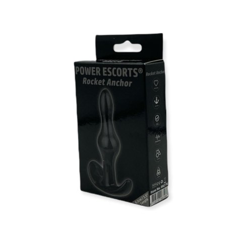 Power Escorts Plug-Rocket Anchor Plug 8,5cm Black