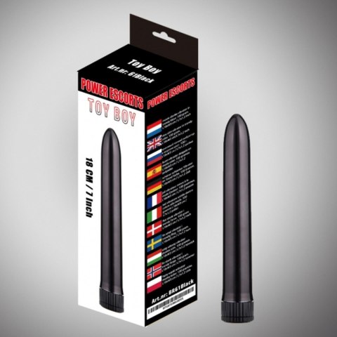 Power Escorts Toy boy black 18 cm basic vibrating