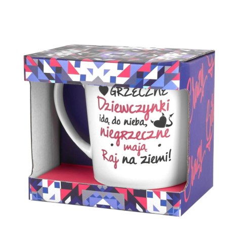 BGtech CRAZY GIRL - Kubek NBC matowy 480ml-Grzeczne dziewczynki idą do nieba...