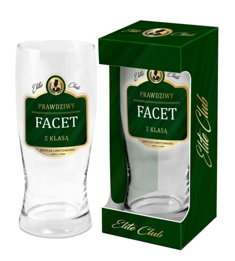 BGtech Elite Club - szklanka do piwa 500 ml - Prawdziwy facet