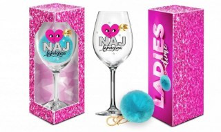 BGtech LADIES TIME - kieliszek do wina Signoria 700ml + pompon - Najfajniejsza