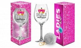 BGtech LADIES TIME - kieliszek do wina Signoria 700ml + pompon - Najmądrzejsza