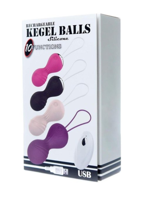 Boss Series Magic Kulki-Vibrating Silicone Kegel Balls USB 10 Function / Remote control -Black