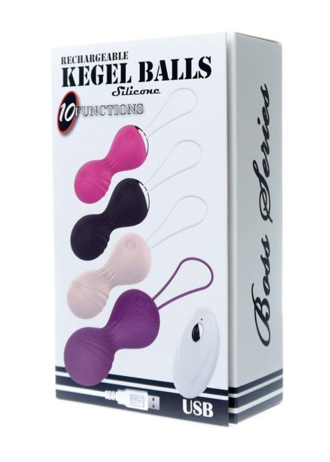 Boss Series Magic Kulki-Vibrating Silicone Kegel Balls USB 10 Function / Remote control -Flesh