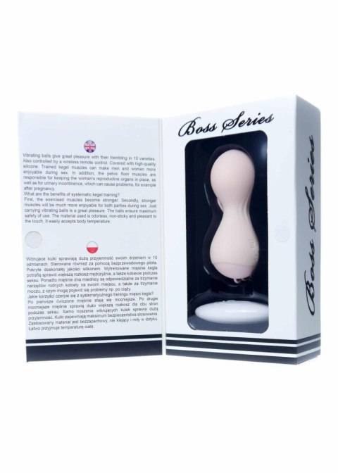 Boss Series Magic Kulki-Vibrating Silicone Kegel Balls USB 10 Function / Remote control -Flesh