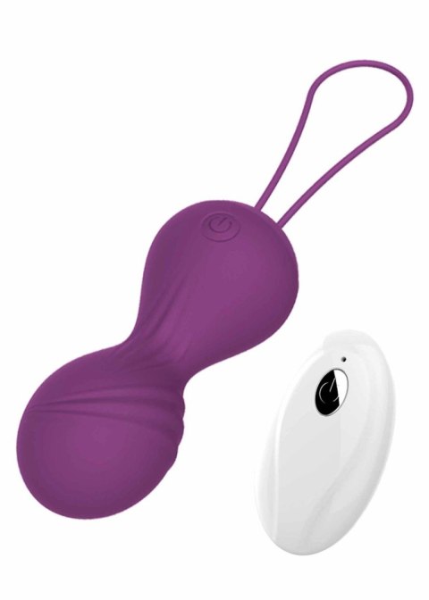 Boss Series Magic Kulki-Vibrating Silicone Kegel Balls USB 10 Function / Remote control -Purple