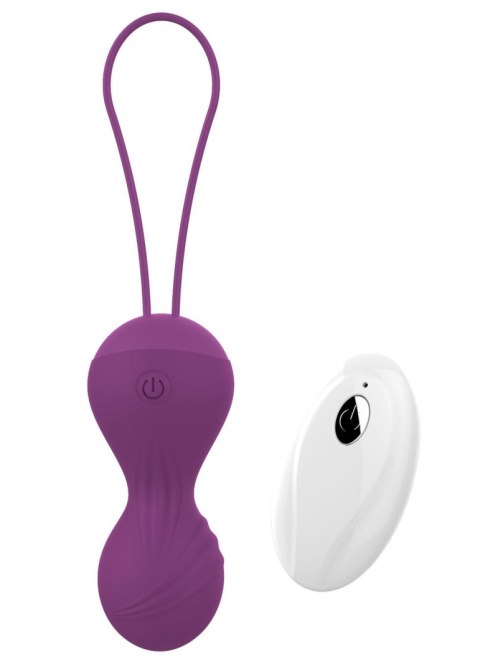 Boss Series Magic Kulki-Vibrating Silicone Kegel Balls USB 10 Function / Remote control -Purple