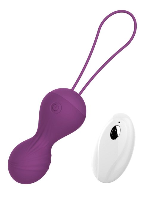 Boss Series Magic Kulki-Vibrating Silicone Kegel Balls USB 10 Function / Remote control -Purple