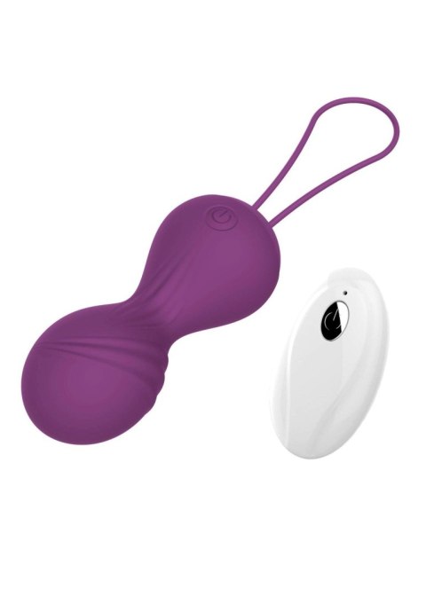 Boss Series Magic Kulki-Vibrating Silicone Kegel Balls USB 10 Function / Remote control -Purple